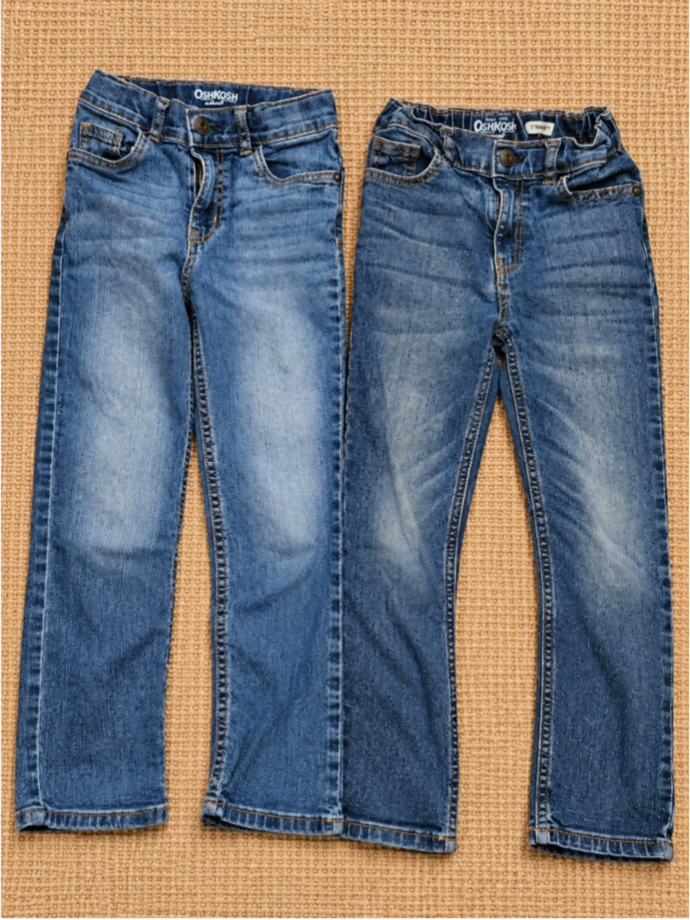 OshKosh B'gosh 6R Blue Straight Leg Denim Jeans Lot of 2 Boys